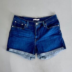 Levi's Dark Blue Jean Shorts